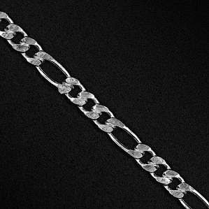 CADENA DE PLATA CARTIER 3X1 125 (FIGARO) POR METRO