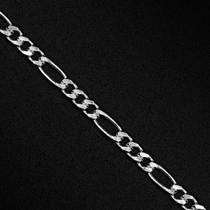 CADENA DE PLATA FIGARO 3X1 080 X METRO AG 925