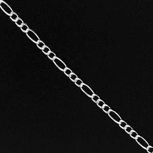 CADENA DE PLATA FIGARO 3X1 060 X METRO AG 925