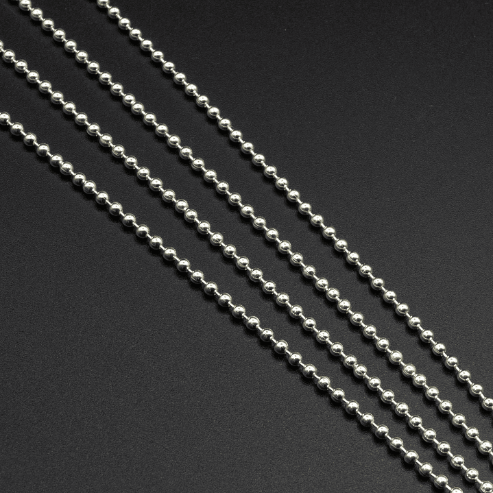 Cadena bolita mediana continua 1 mt.-  1