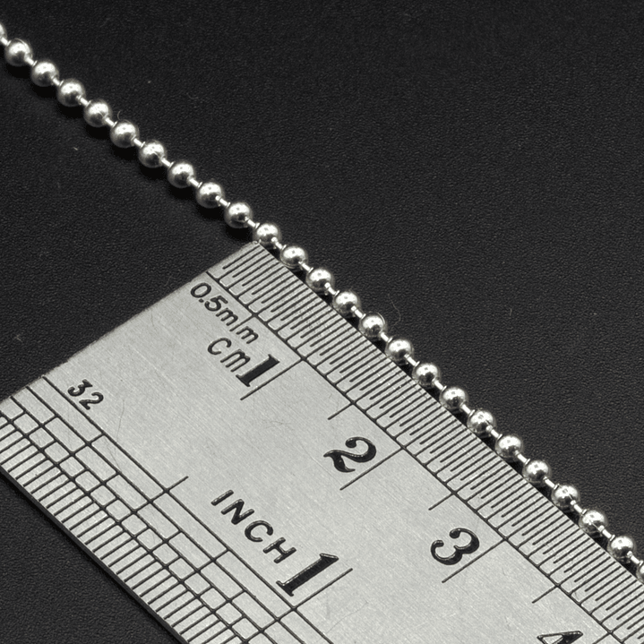 Cadena bolita mediana continua 1 mt.-  3