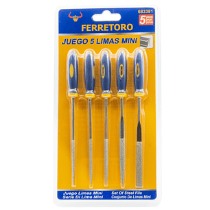 Set 5 limas diamantadas con mango
