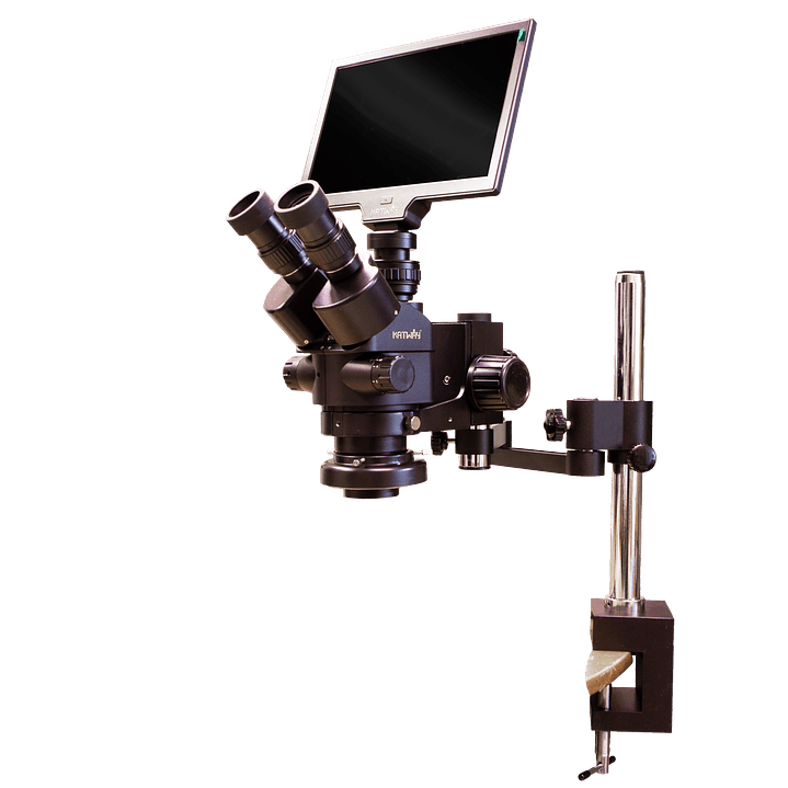 MICROSCOPIO PARA ENGASTE CON BRAZO EXTENSIBLE y CAMARA 1