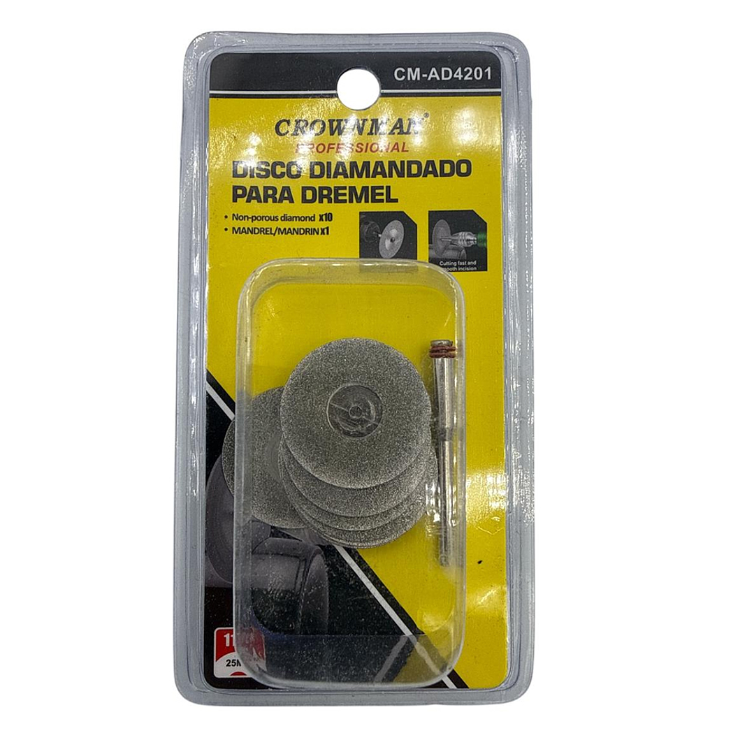 SET DE 10 DISCOS DIAMANTADOS 25 MM CROWNMAN 2