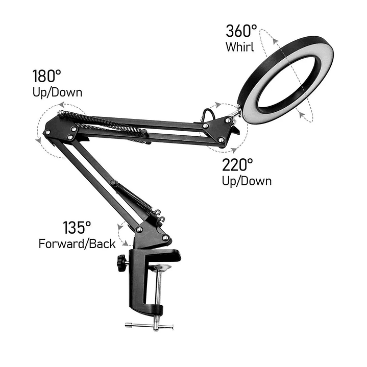 LAMPARA JOYERO C/LUPA 10X C/PRENSA 3