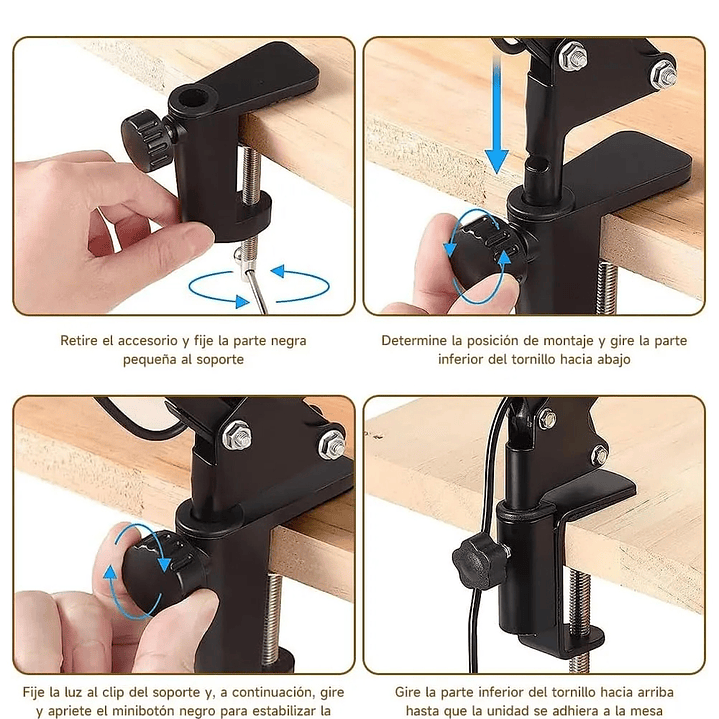 LAMPARA JOYERO C/LUPA 10X C/PRENSA 2