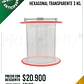 VENTA ANTICIPADA - BARRIL O TAMBOR DE RECAMBIO HEXAGONAL TRANSPARENTE 3 KG - Miniatura 2