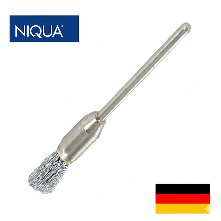 ESCOBILLA DE ACERO PARA FLEXIBLE TIPO FLAMA CON EJE NIQUA ALEMANIA 1