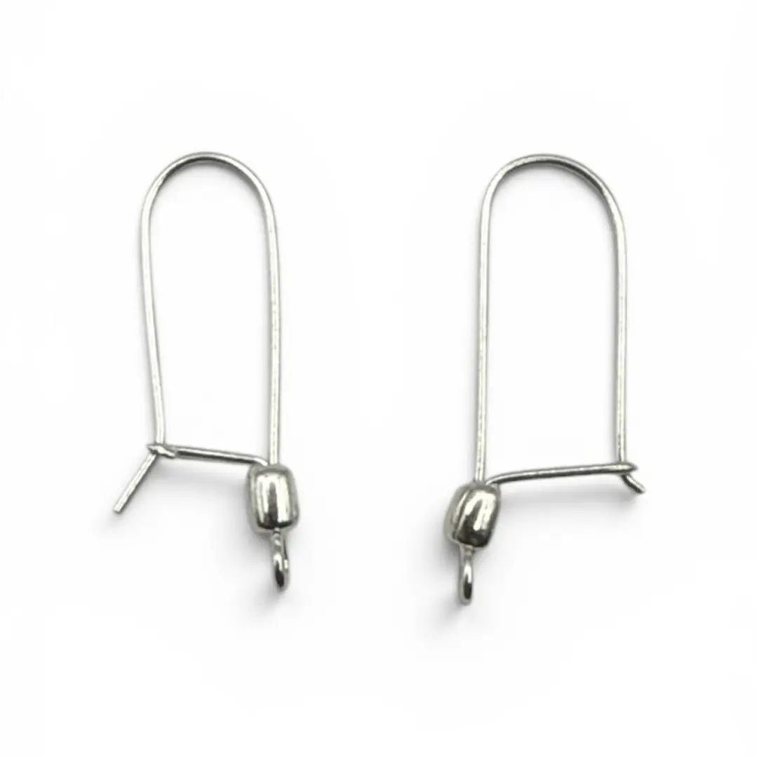 GANCHOS DE PLATA PARA AROS CON MOSTACILLA X PAR PP-G4 1