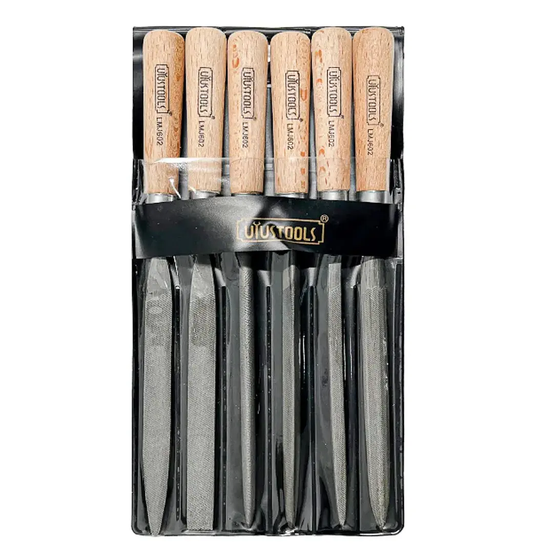 LIMAS MATRICERAS MANGO MADERA SET 6 UNIDADES 5 X 180 MM 2