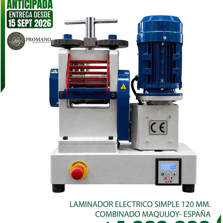 ENTREGA DESDE EL 15 SEPT - LAMINADOR ELECTRICO SIMPLE 120 MM. COMBINADO MAQUIJOY- ESPAÑA 1