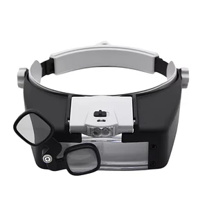 LUPA VISERA AJUSTABLE 2 LED  1.5X, 6X, 8X