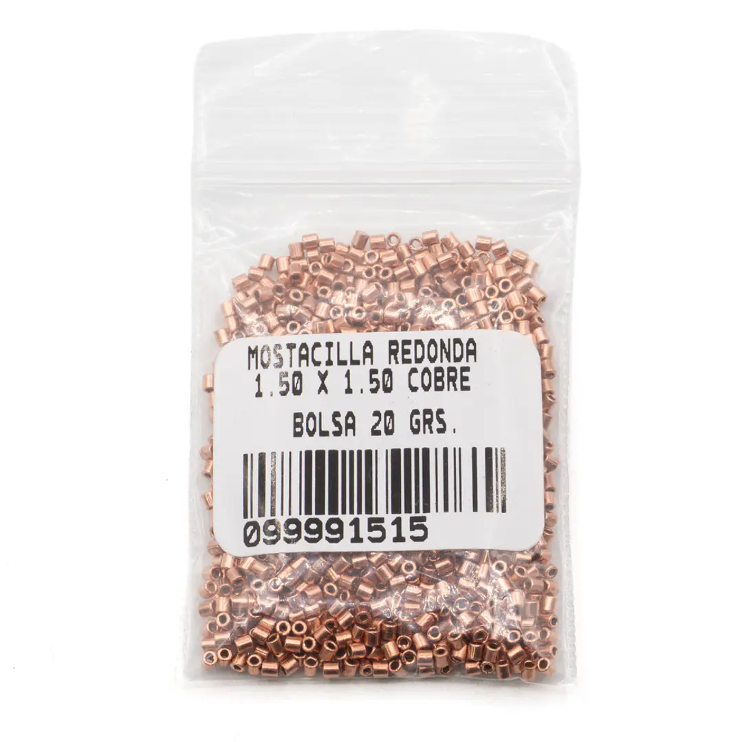 MOSTACILLA REDONDA 1.5 X 1.5 MM COBRE 20 GRS. 4