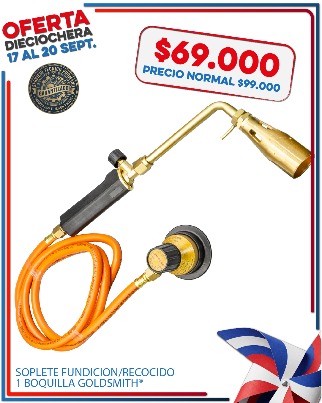 Soplete fundición y recocido a gas Goldsmith®