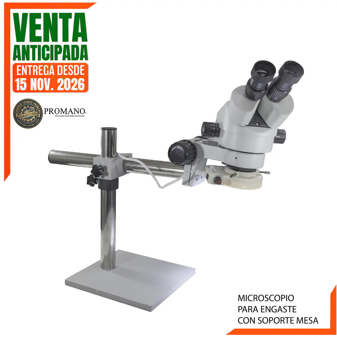 MICROSCOPIO PARA ENGASTE CON SOPORTE DE MESA > VENTA ANTICIPADA > ENTREGA DESDE EL 15 DE NOV. - 1