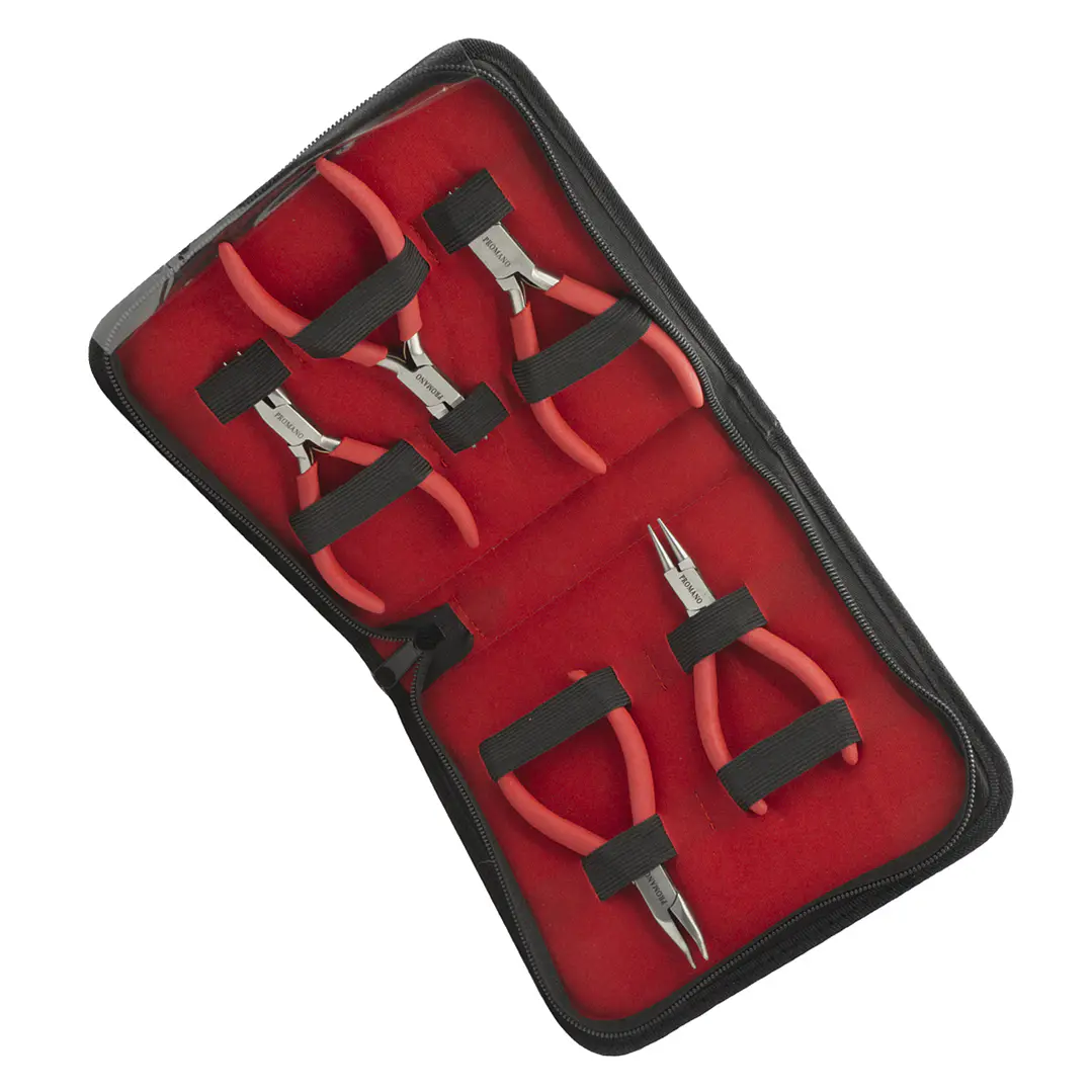 Kit Set de 5 Alicates para Joyería y Bisutería con Estuche - PROMANO 1