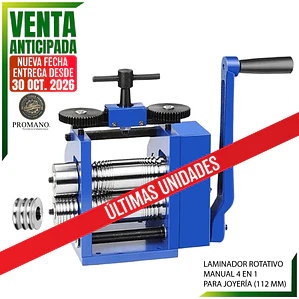 LAMINADOR MANUAL MINI Para ALAMBRE  CUADRADO-REDONDO Y 1/2 CAÑAS 