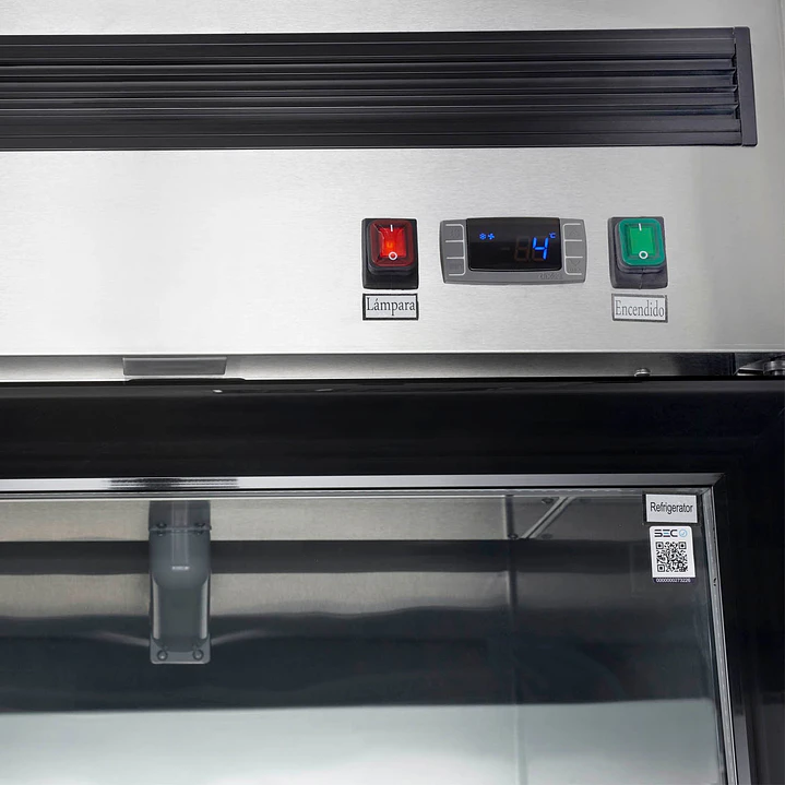Freezer Acero Inox. 1 Pta Vidrio Vf1Ps-700V Ventus 5