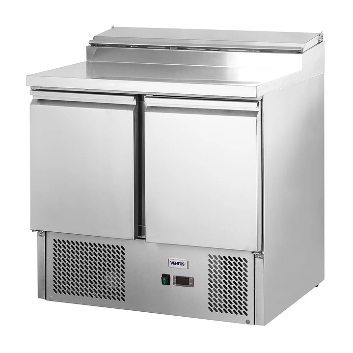 Mesón Saladette 2 Ptas Cubierta Acero Inox VMRSL-370 Benefit Ventus 5