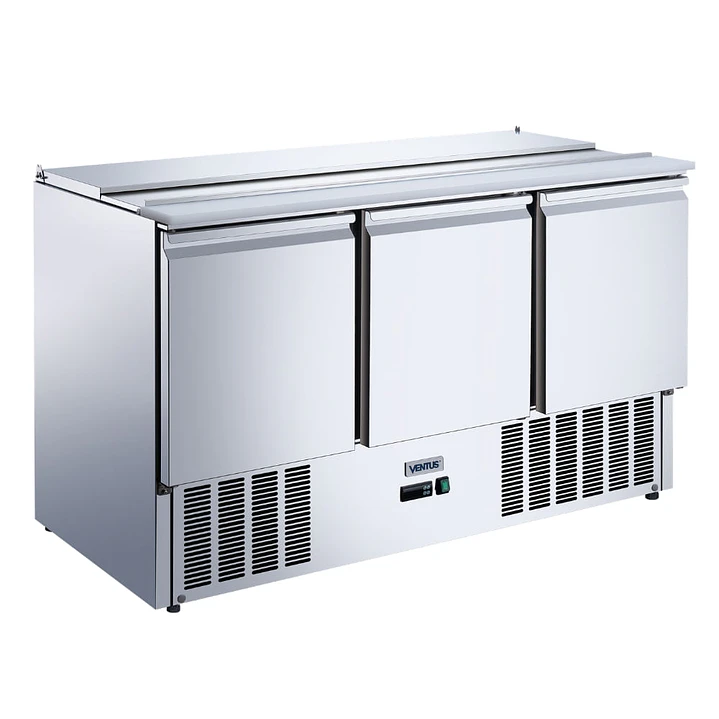 Mesón Saladette 3 Ptas Acero Inox. VMRSL-385 Benefit Ventus 5