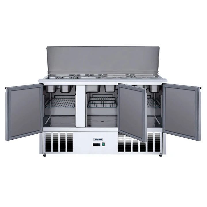 Mesón Saladette 3 Ptas Acero Inox. VMRSL-385 Benefit Ventus 7