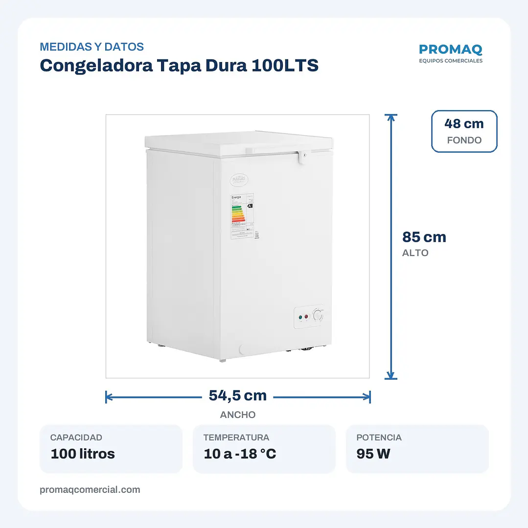 Congeladora Tapa Dura 100LTS  2