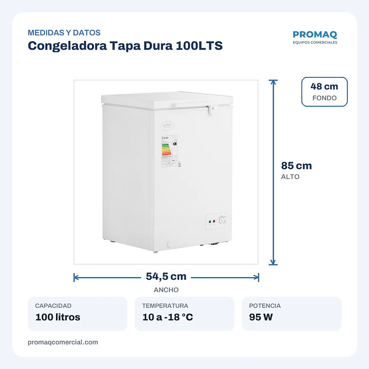 Congeladora Tapa Dura 100LTS  2