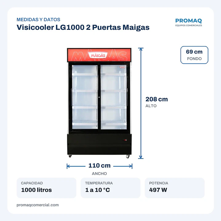 Visicooler LG1000 2 Puertas Maigas 2
