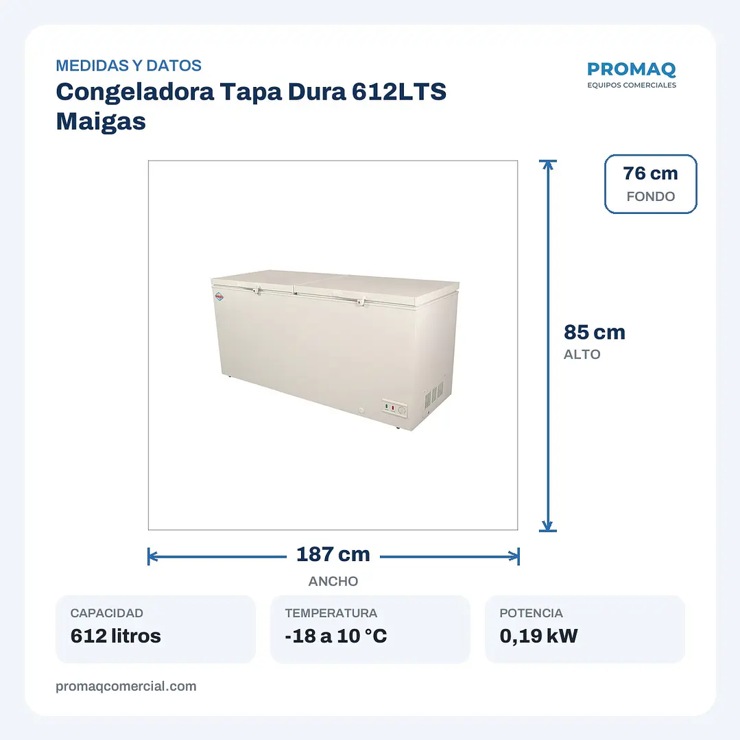 Congeladora Tapa Dura 612LTS Maigas 2