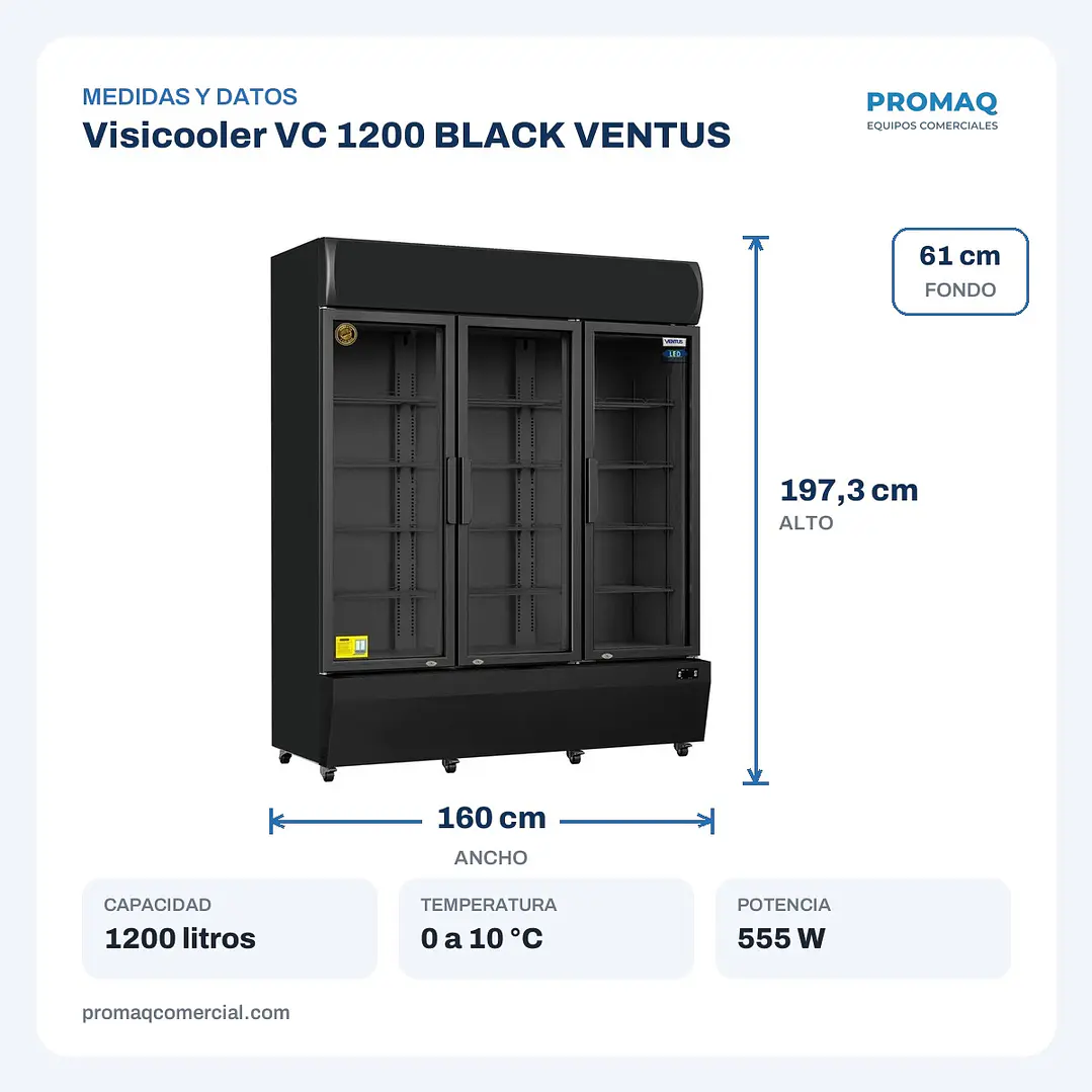 Visicooler VC 1200 Black Inverter Ventus 2