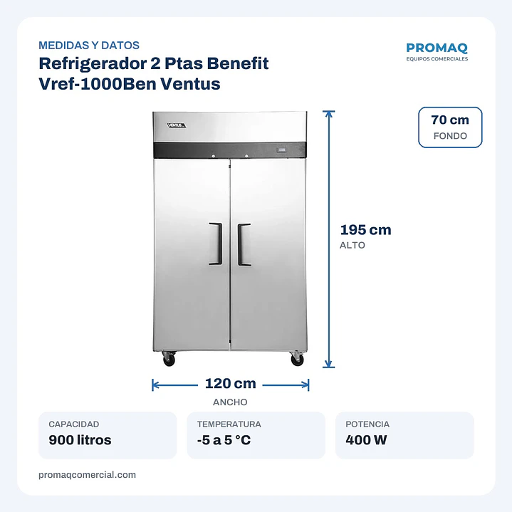 Refrigerador 2 Ptas Benefit Vref-1000Ben Ventus 2