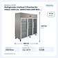 Refrigerador Vertical 3 Puertas De Vidrio 1500 Lts. 1800x760x1990 Mm. Maigas - Miniatura 2