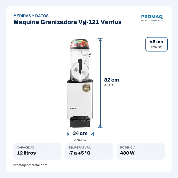 Maquina Granizadora Vg-121 Ventus 2