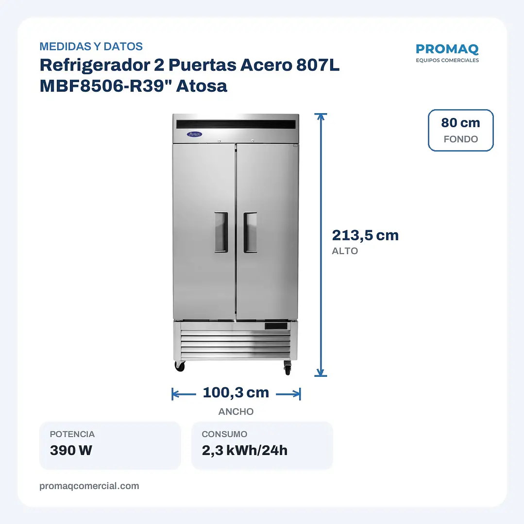 Refrigerador 2 Puertas Acero 807L MBF8506-R39