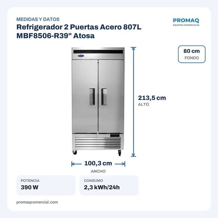 Refrigerador 2 Puertas Acero 807L MBF8506-R39