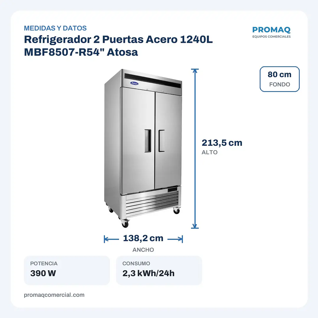 Refrigerador 2 Puertas Acero 1240L MBF8507-R54