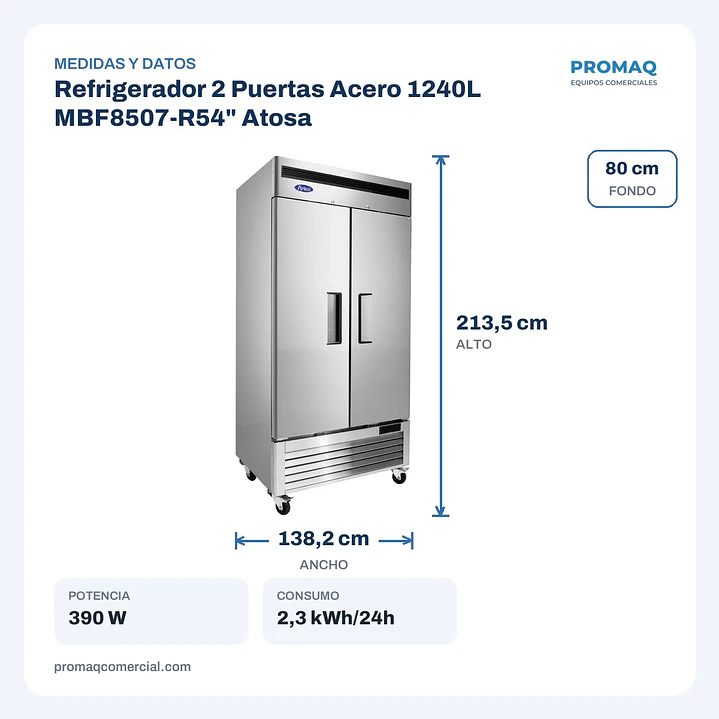 Refrigerador 2 Puertas Acero 1240L MBF8507-R54
