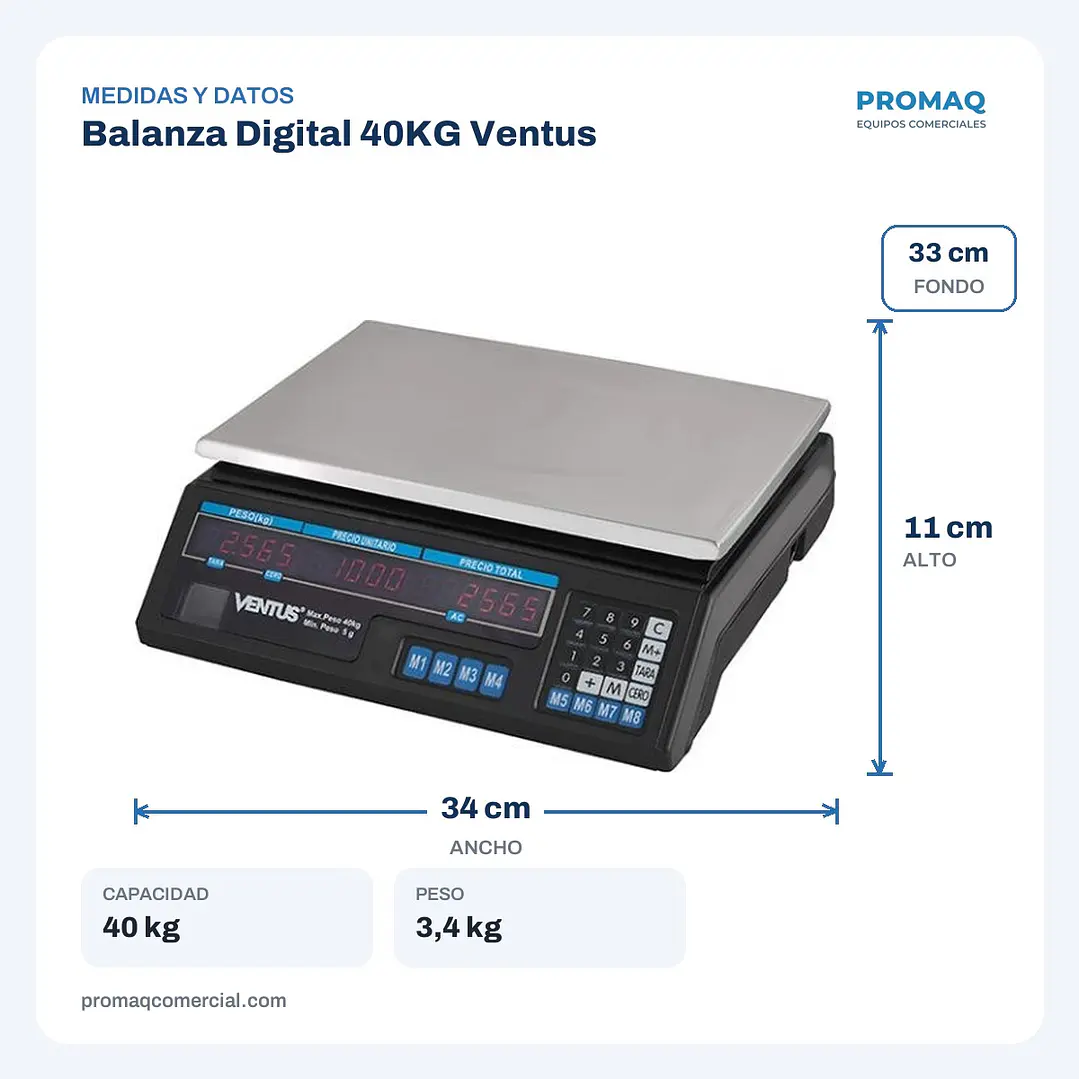 Balanza Digital 40KG Ventus 2