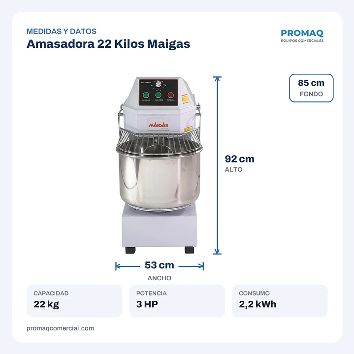 Amasadora 22 Kilos Maigas 2