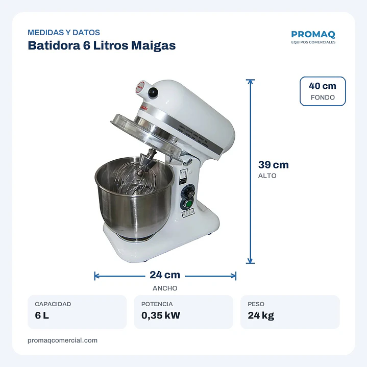 Batidora 6 Litros Maigas 2