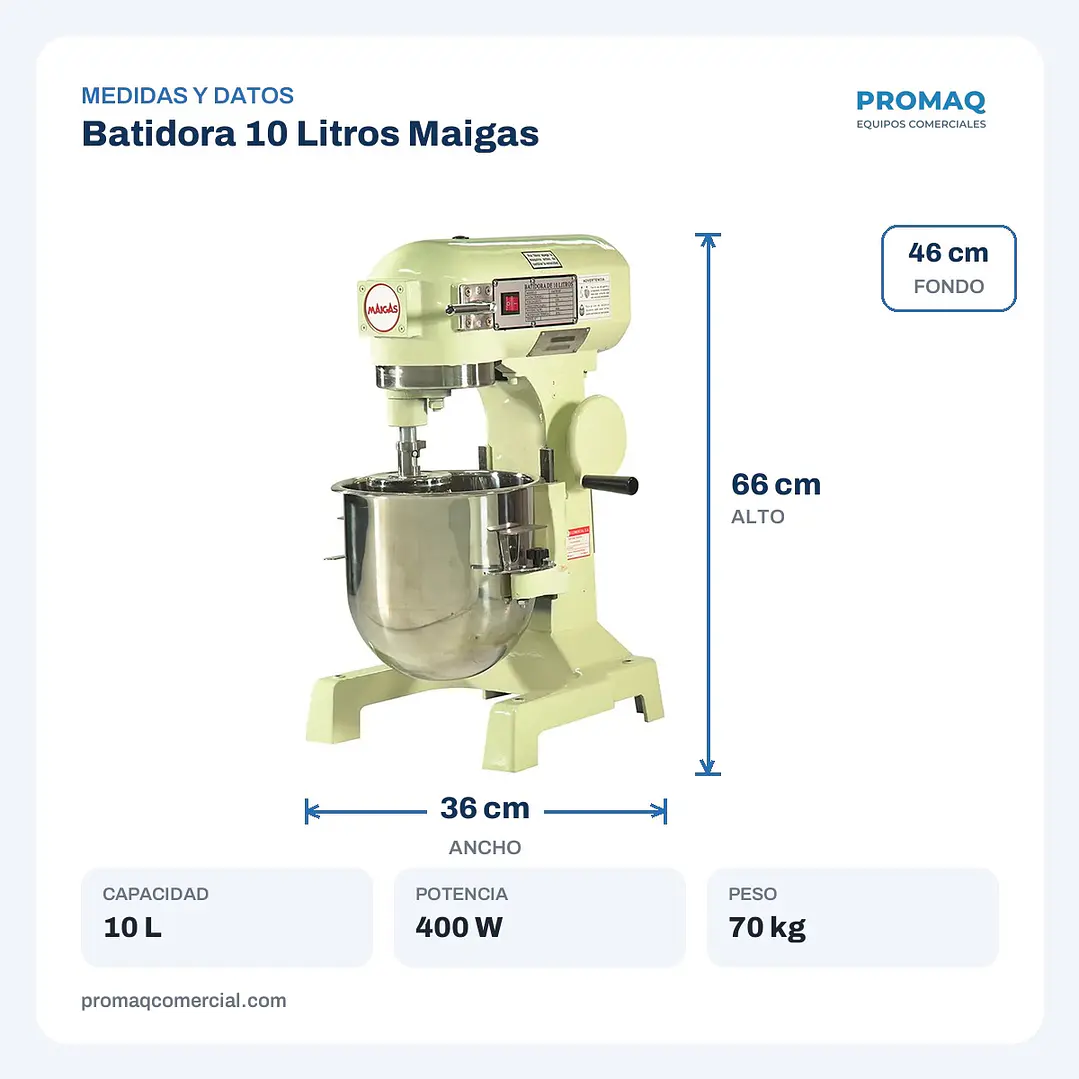 Batidora 10 Litros Maigas 2