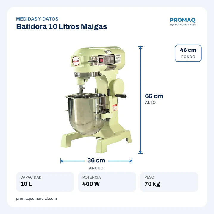 Batidora 10 Litros Maigas 2