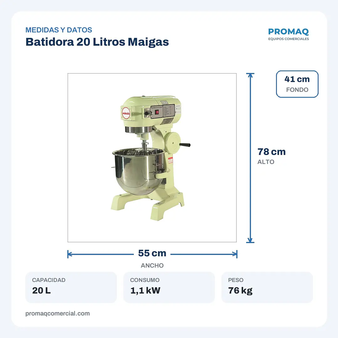 Batidora 20 Litros Maigas 2