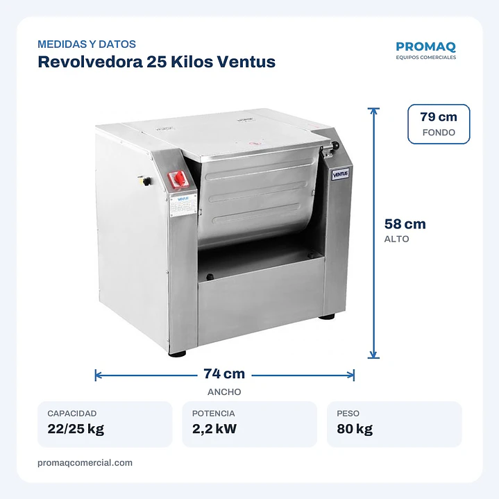 Revolvedora 25 Kilos Ventus 2