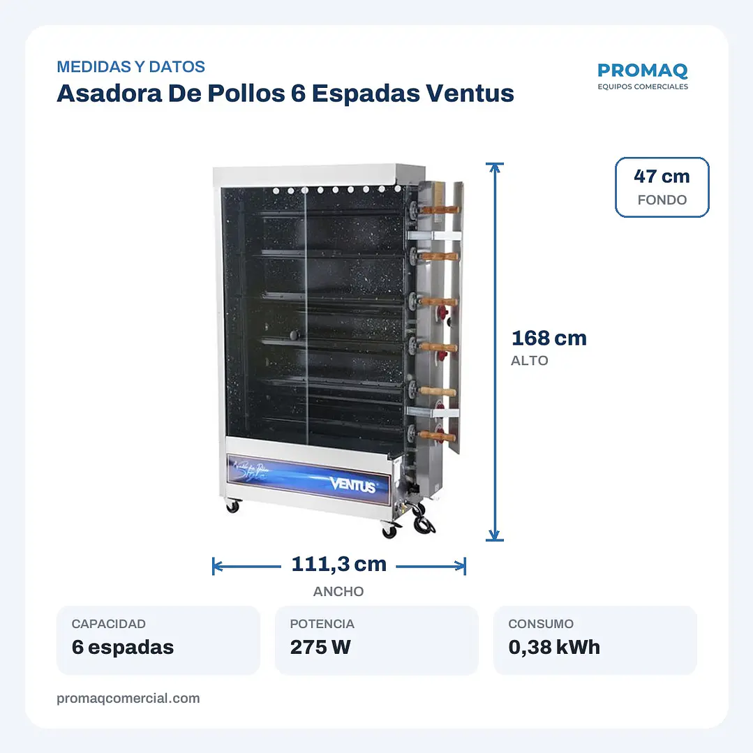 Asadora De Pollos 6 Espadas Ventus 2