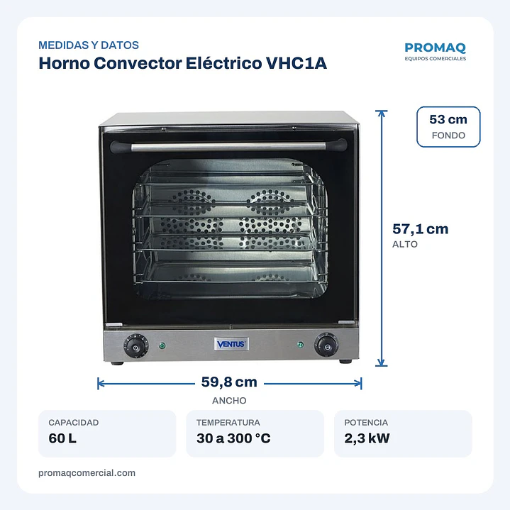  Horno Convector Eléctrico VHC1A 2