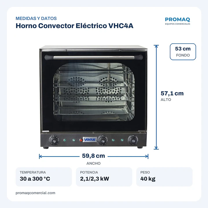 Horno Convector Eléctrico VHC4A 2