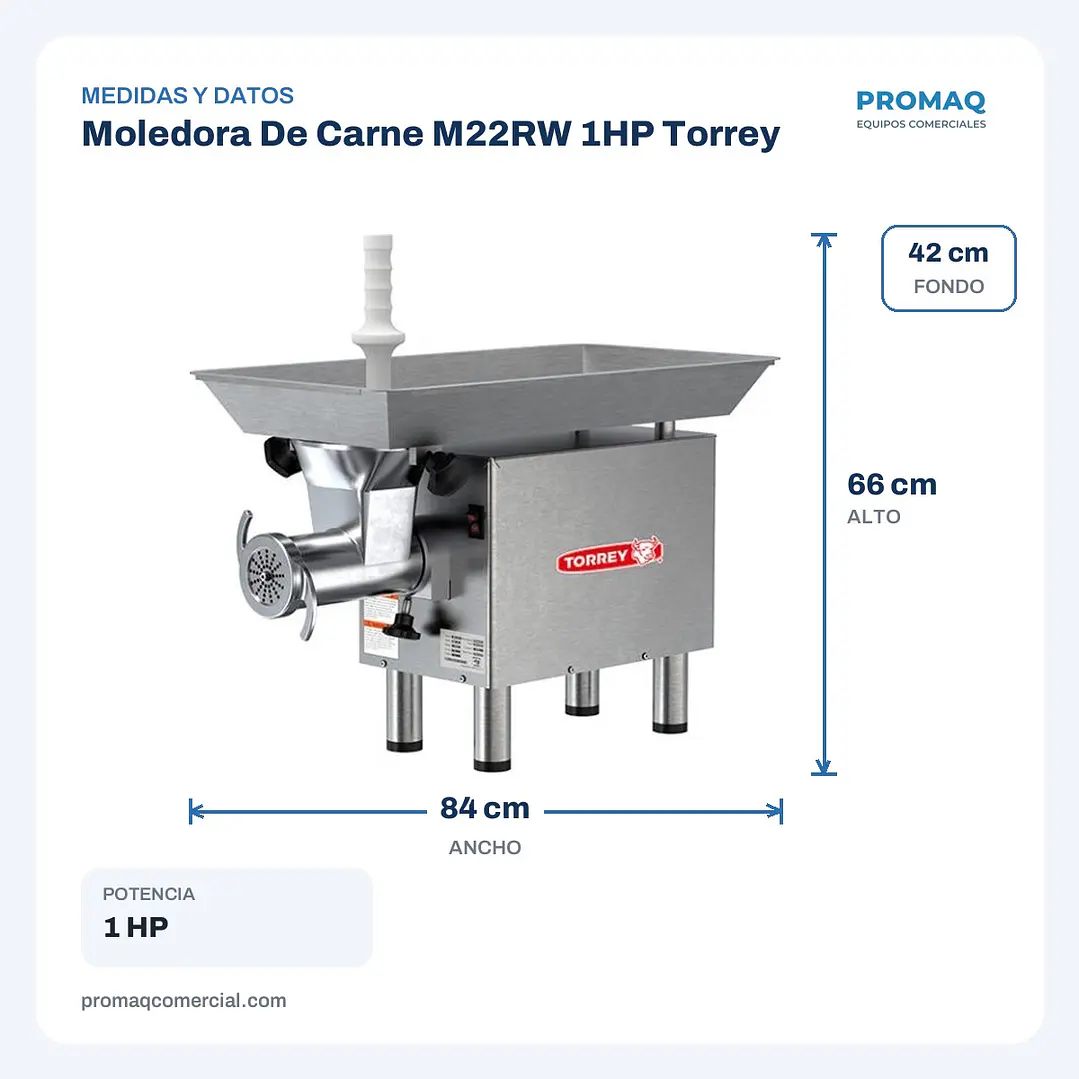 Moledora De Carne M22RW 1HP Torrey 2