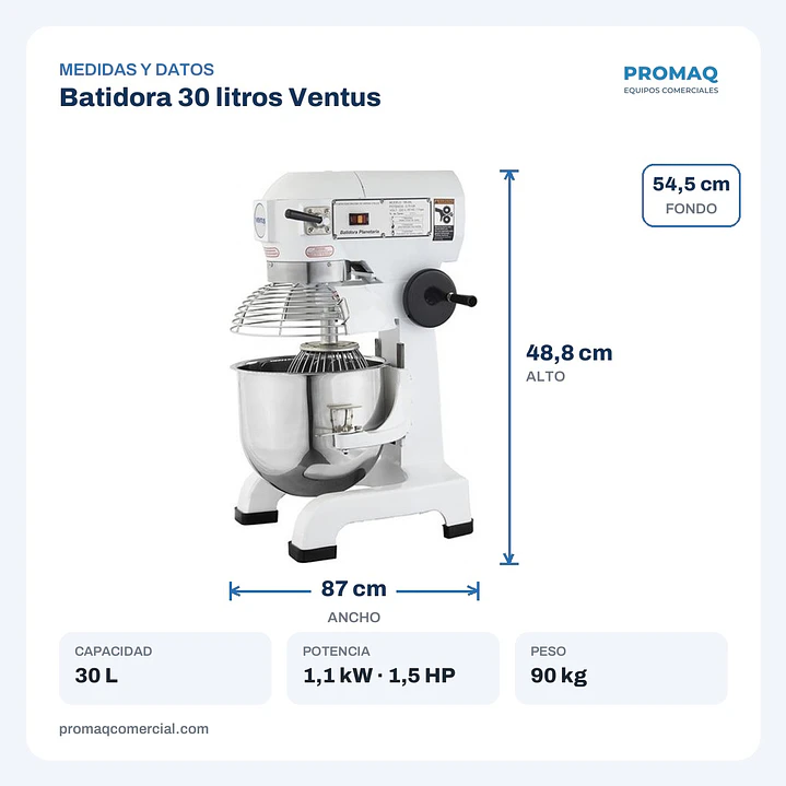 Batidora 30 litros Ventus 2
