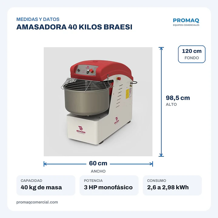 AMASADORA 40 KILOS BRAESI 2